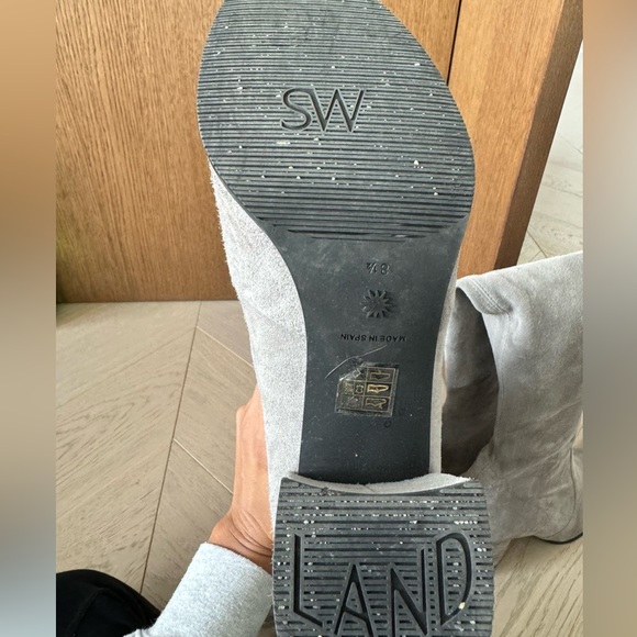 Stuart Weitzman Tieland Over the Knee Boots in Flannel Grey - Picture 6 of 6